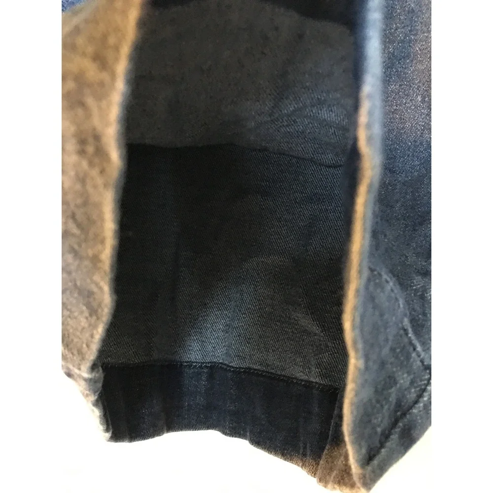 Mens Wide Leg Jeans Dark Wash Black Denim Relaxed Fit High Rise Cropped Pants